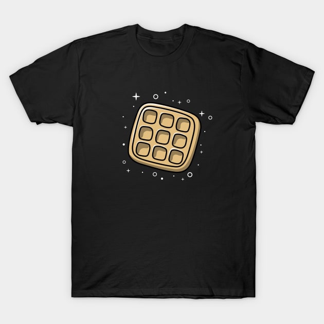 Waffle Sparkling Light Cartoon T-Shirt by garistipis